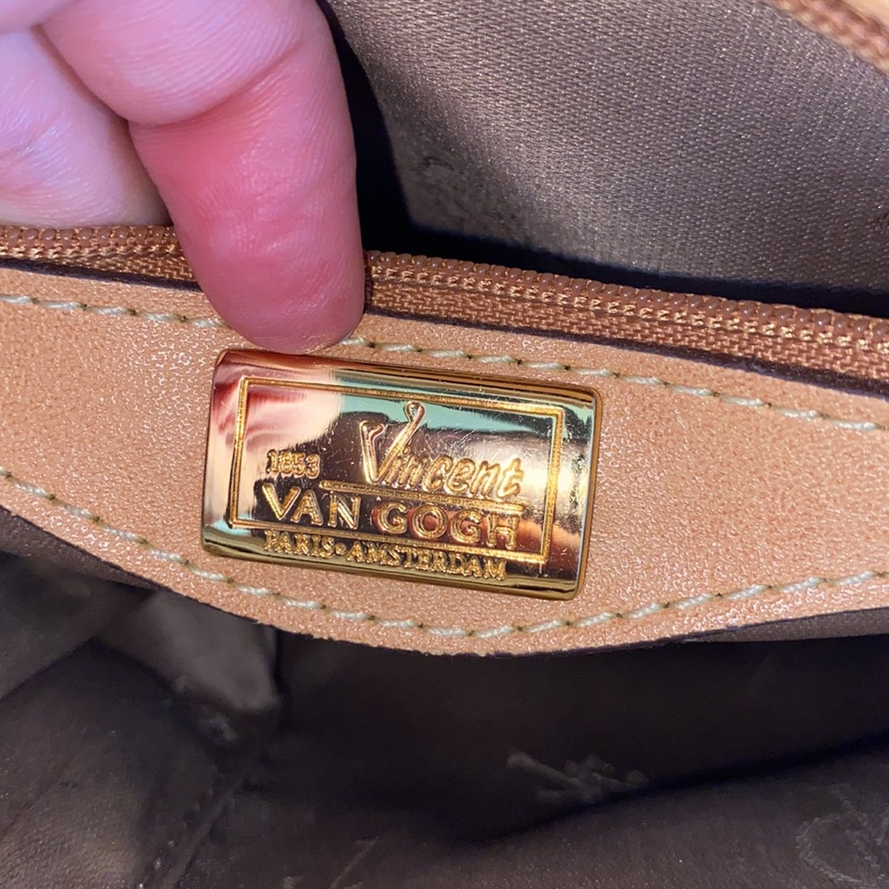 Vintage Van Gogh Shoulder Bag - Tan and Cream - Picture 6 of 8